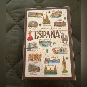 Greetings from Espana Themed Playing Cards with Colorful Illustrations